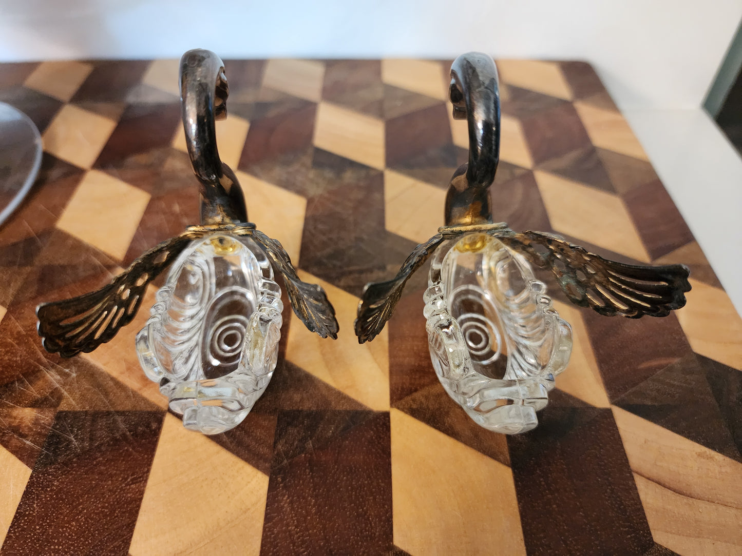 Vintage Swan Salt Cellars Set of 2