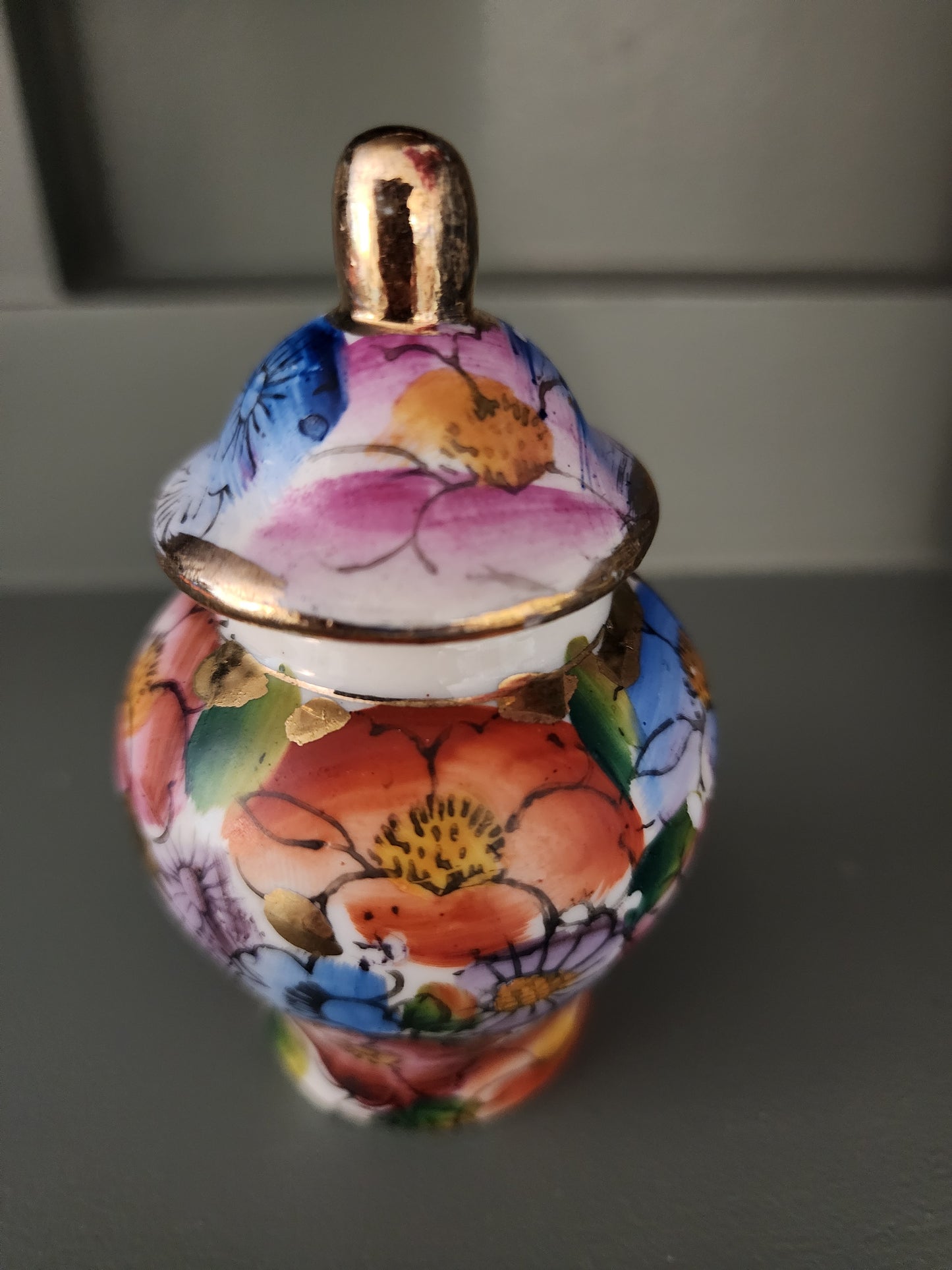 Vintage Chinese Miniature Porcelain Ginger Jar