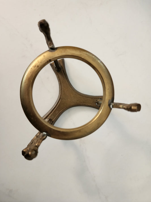 Solid Brass Mid-Century Modern 1970s Dragon Crystal Ball Orb Sphere Egg Stand