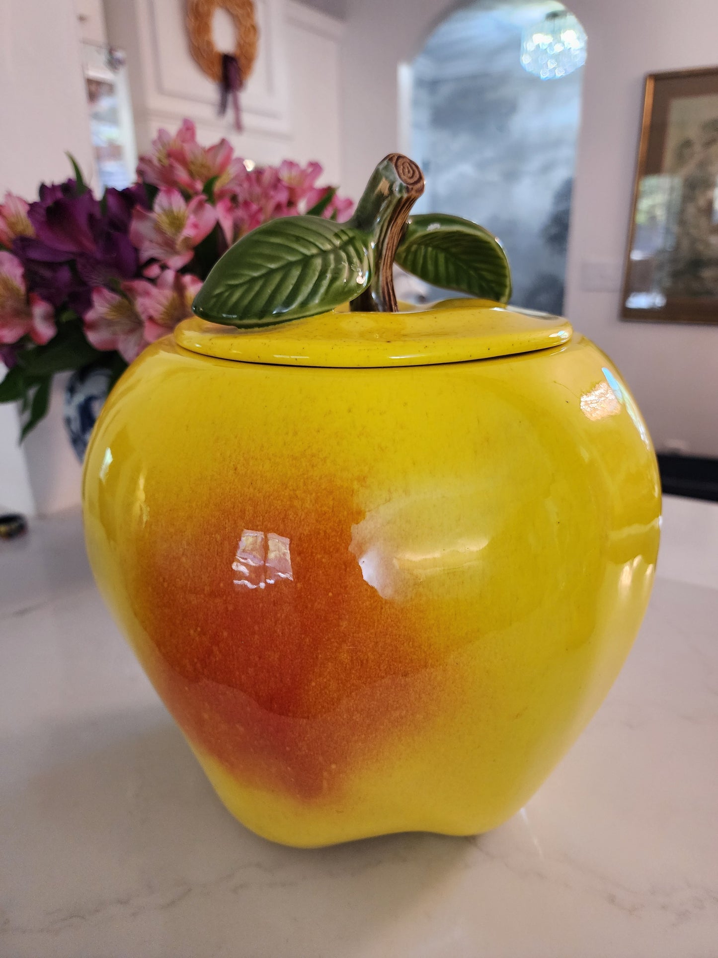 Vintage McCoy Yellow Blushing APPLE Cookie Jar