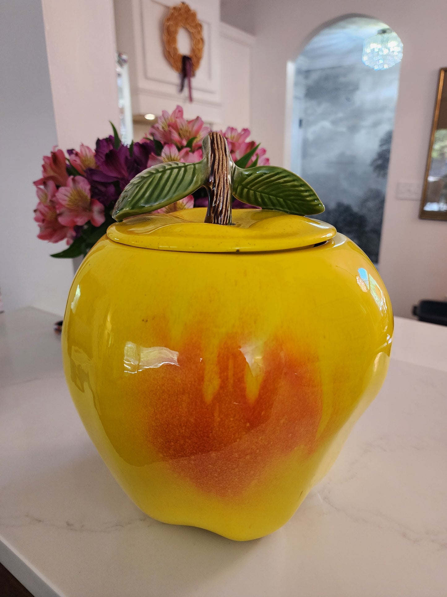Vintage McCoy Yellow Blushing APPLE Cookie Jar