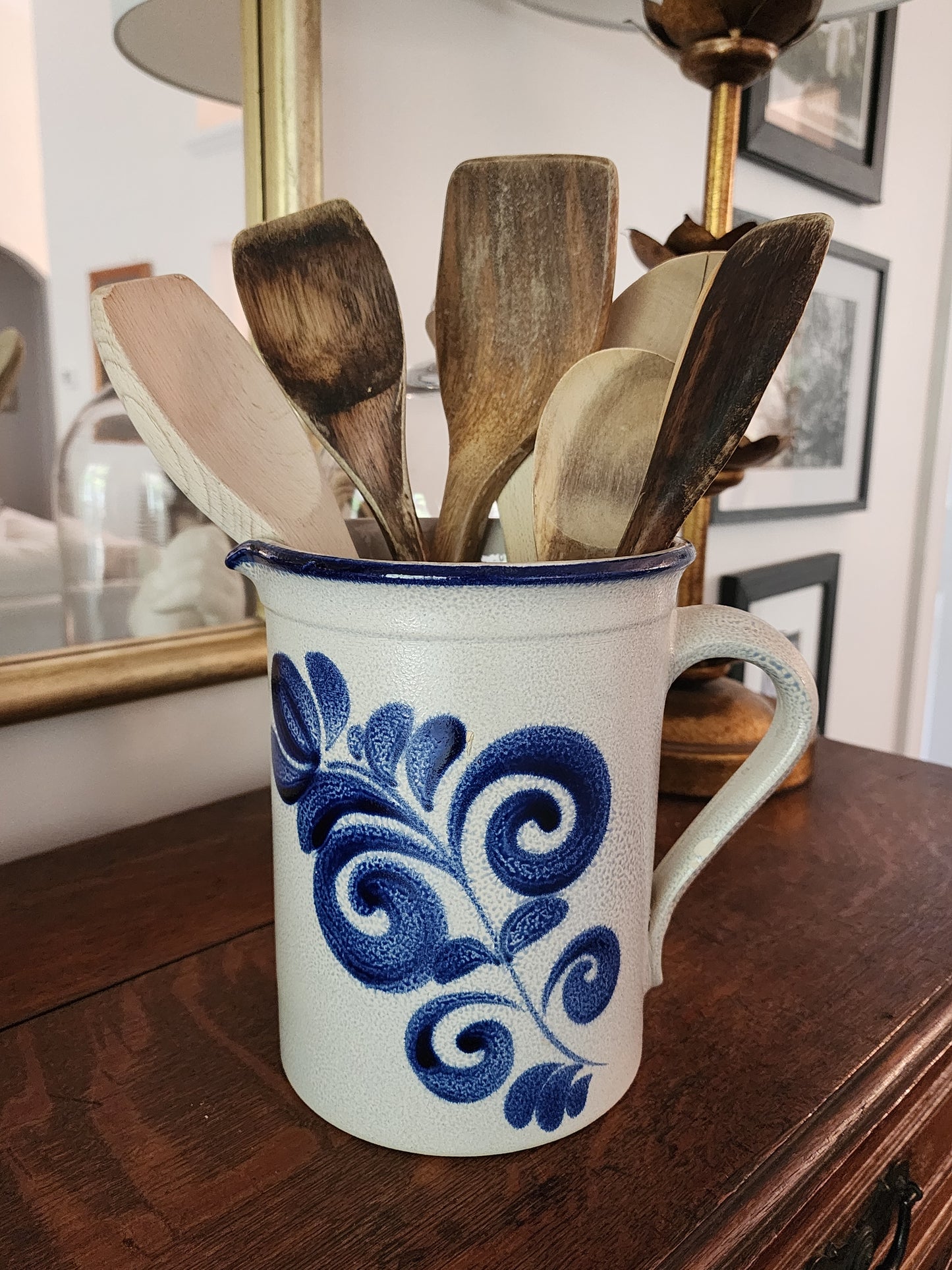 Vintage German Salt-glazed Stoneware Pitcher