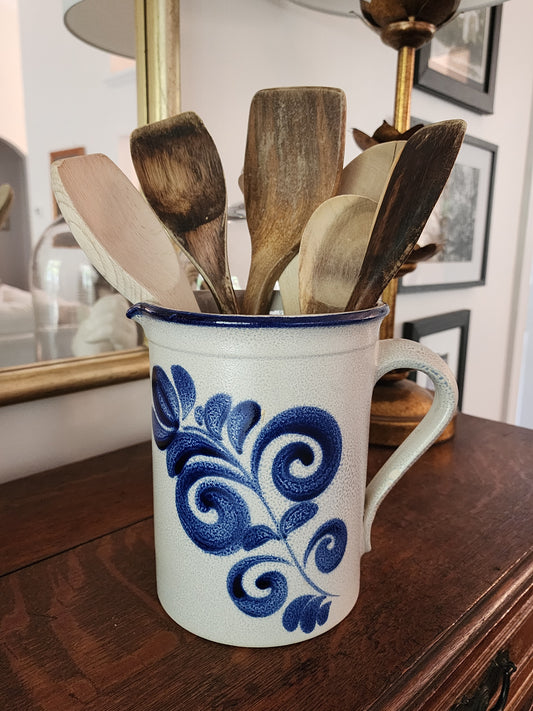 Vintage German Salt-glazed Stoneware Pitcher