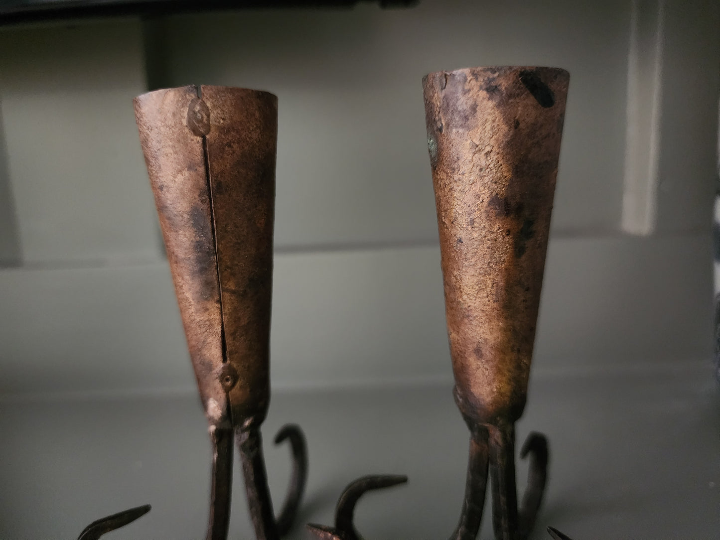 Rams Horn Style Dinner Candle Holder Set of 2