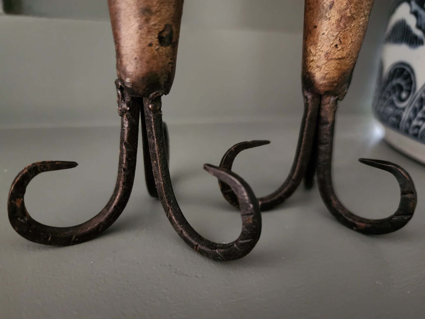 Rams Horn Style Dinner Candle Holder Set of 2