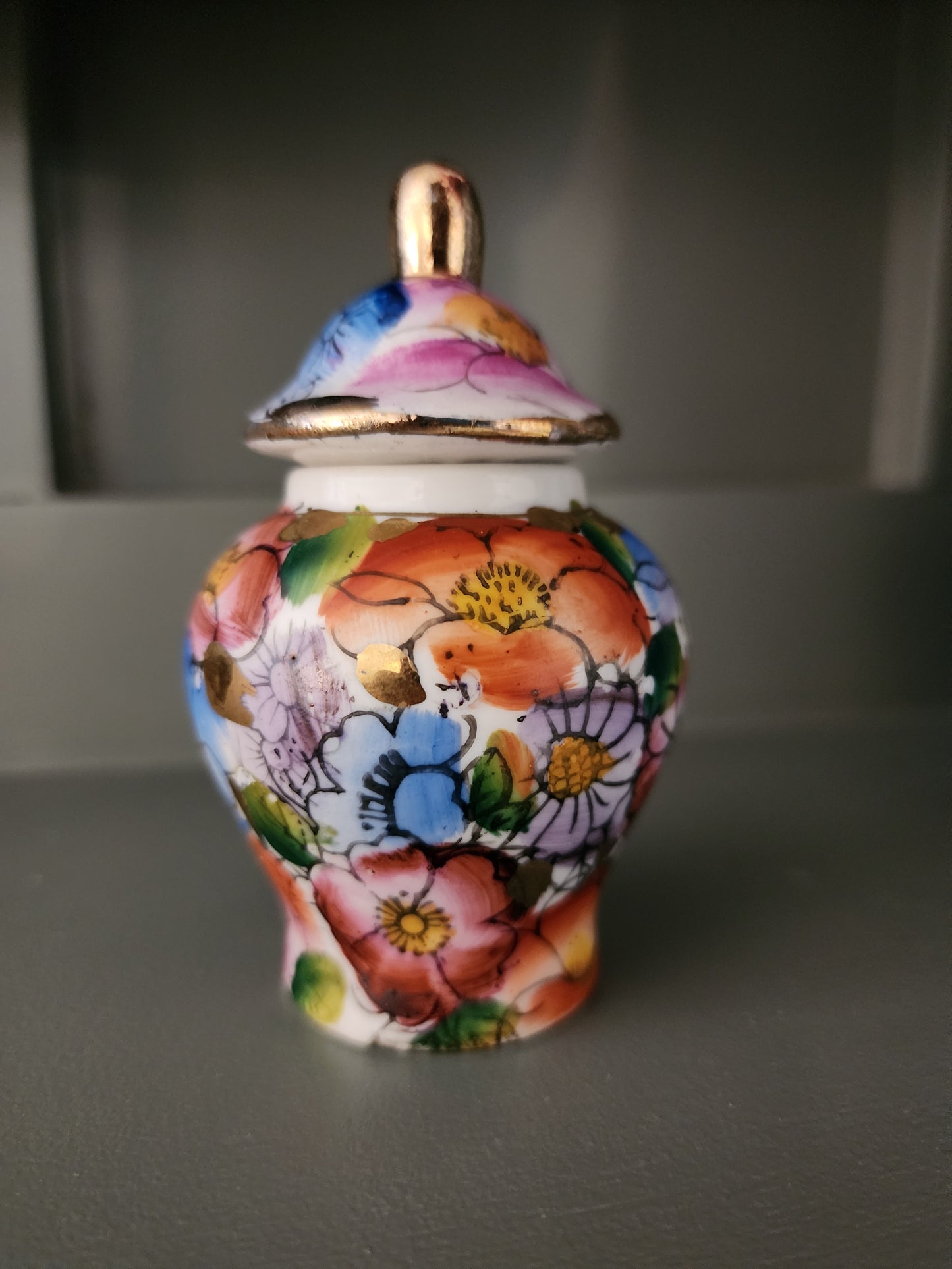 Vintage Chinese Miniature Porcelain Ginger Jar